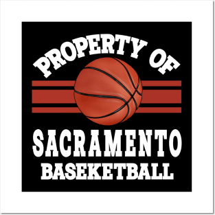Proud Name Sacramento Graphic Property Vintage Basketball Posters and Art